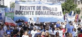 Reclamo expresado por miles de Docentes bonaerenses (web).