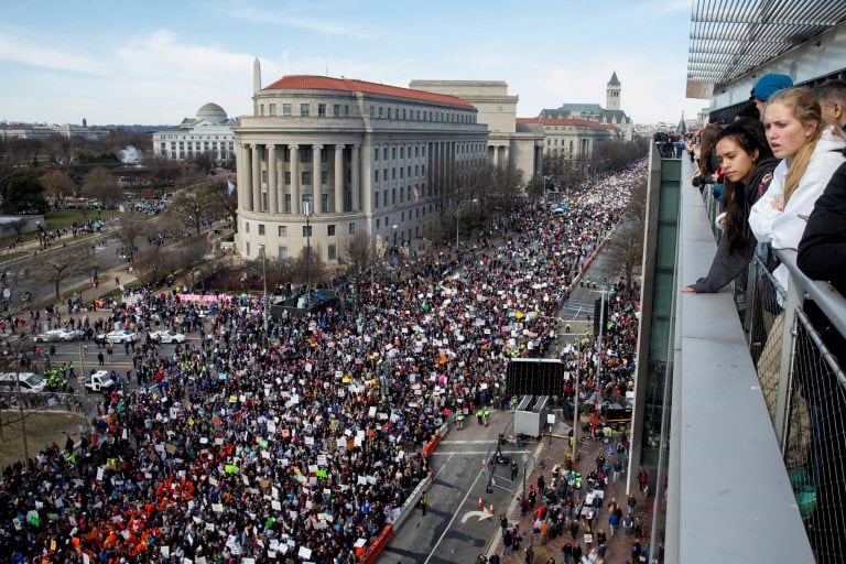 Marcha contra las armas en Estados Unidos. (Foto: EFE)