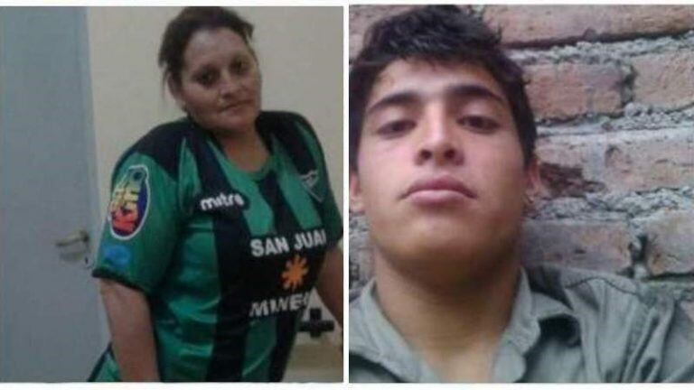 Barrionuevo, abuela de la nena, y su hijo,  en el banquillo de los acusados.