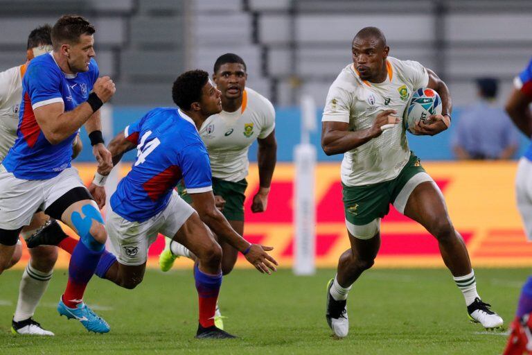 Sudáfrica aplastó a Namibia por 57-3 en la segunda fecha del grupo B (Foto: AFP).