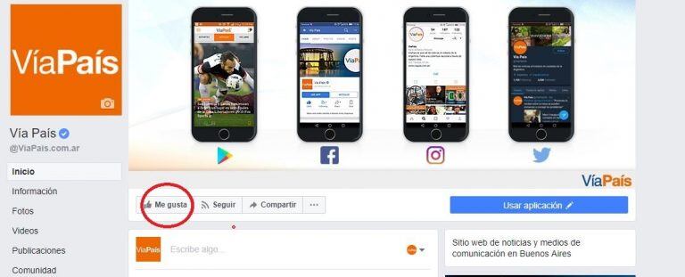 Cómo seguir viendo las noticias de Vía País en Facebook.