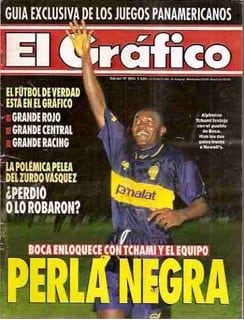 Una tapa de "El Gráfico" que se titula "Perla Negra".