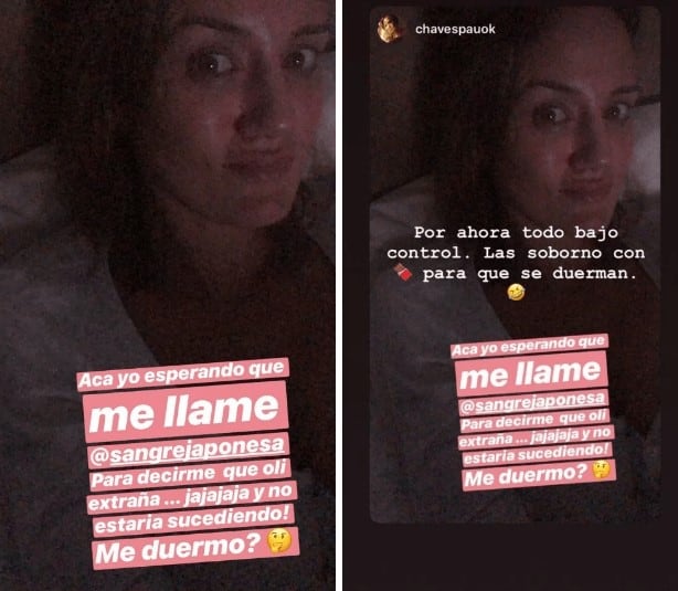 Paula Chaves contó en las redes sociales que su hija se quedó a dormir en la casa de Rufina, la hija de la China Suárez