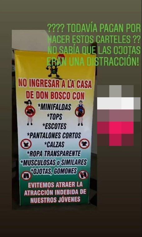 Cartel en el Colegio Don Bosco