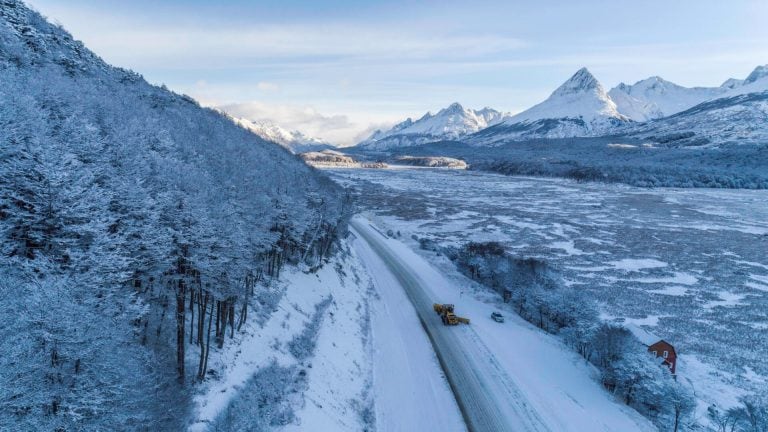 Ushuaia, zona de centros invernales. Ruta Nacional Nº3.