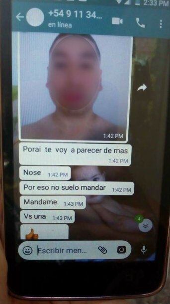 Los chats del acosador con la nena de 11 años a la que mensajeaba por WhatsApp.