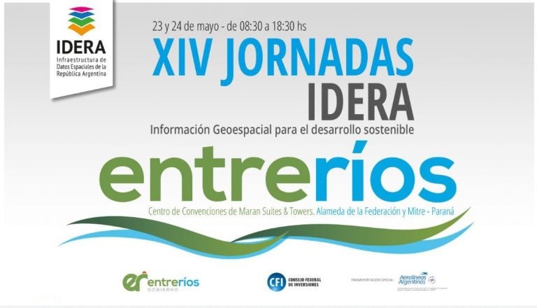 Paraná será sede de las XIV jornadas de Infraestructura de Datos Espaciales de Argentina