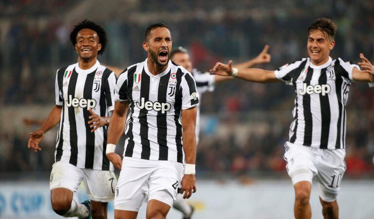 Medhi Benatia festeja el primer gol del partido. Foto: REUTER.