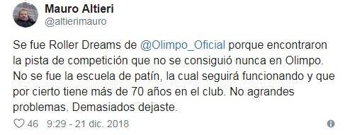 El descargo del actual presidente aurinegro (Twitter)