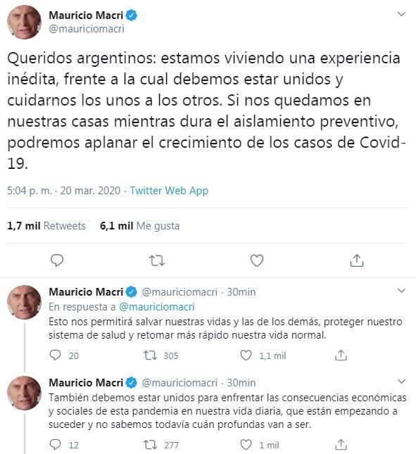 (Twitter: @mauriciomacri)