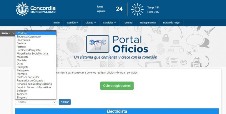 Portal oficios Concordia