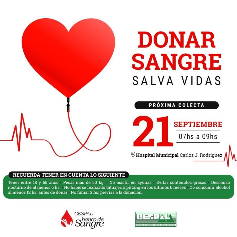 Donacion de sangre CESPAL Arroyito