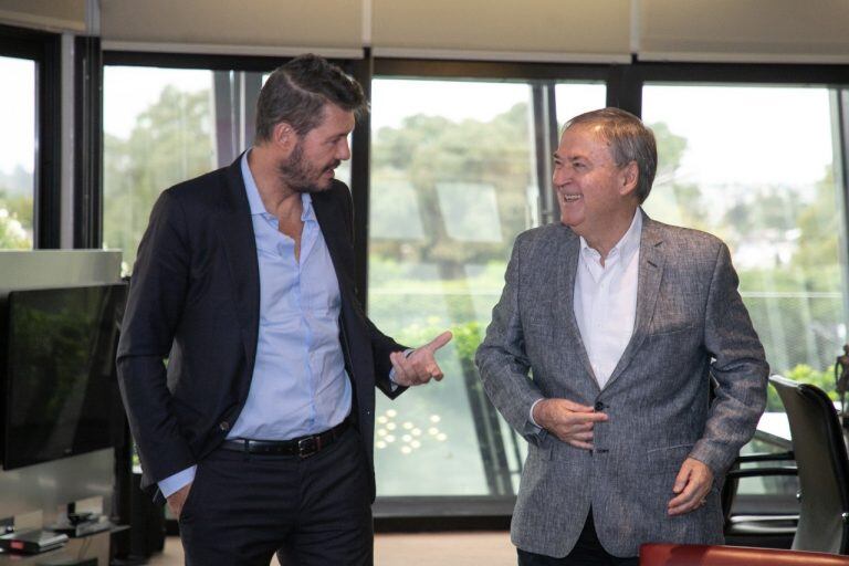 Marcelo Tinelli se reunió con Juan Schiaretti en el Panal durante una hora al menos.  (Gentileza)