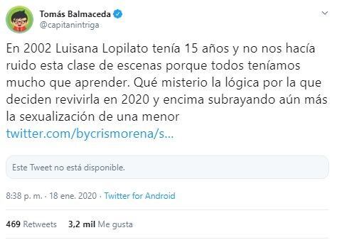 La escena de Rebelde Way que generó indignación en las redes sociales (Foto: Twitter/ @capitanintriga)