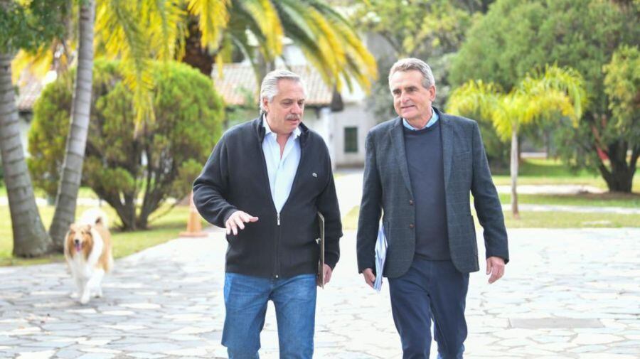 Alberto Fernández y Agustín Rossi