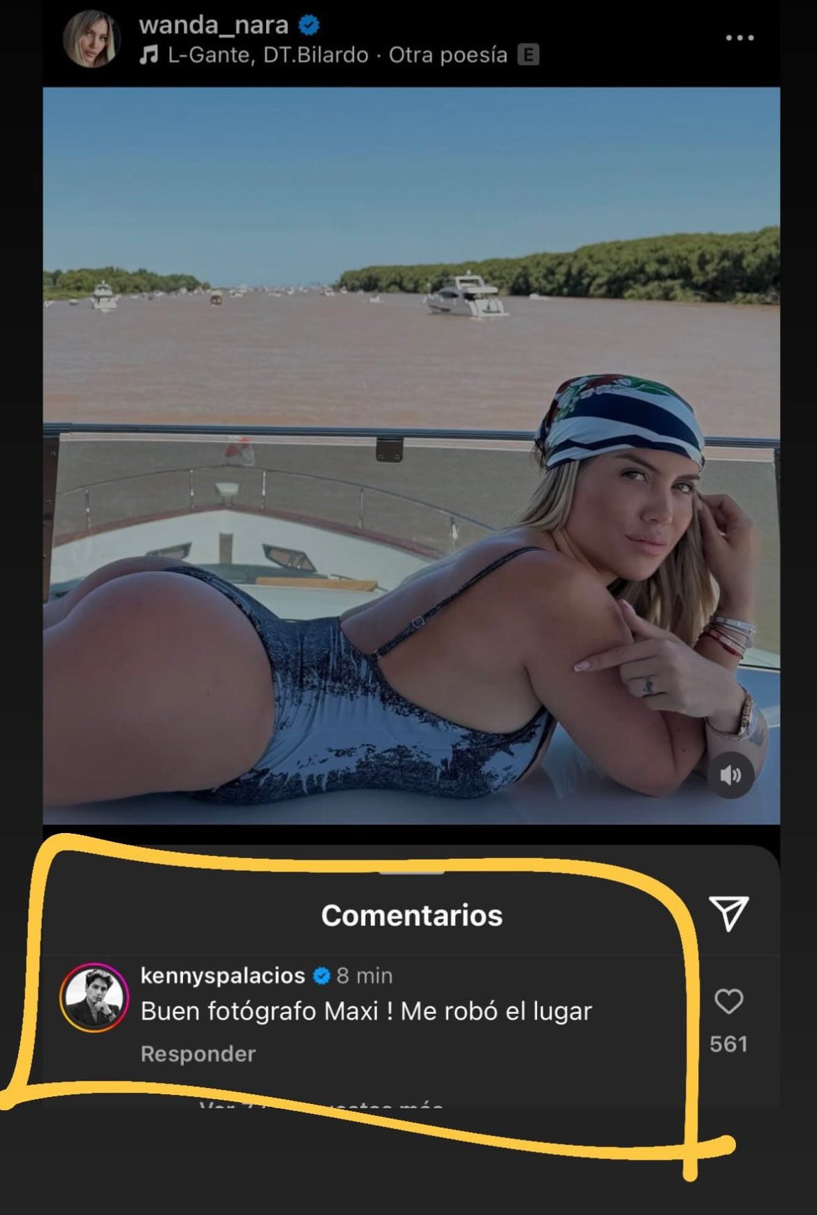 El provocativo mensaje de Kennys Palacios, el amigo de Wanda Nara