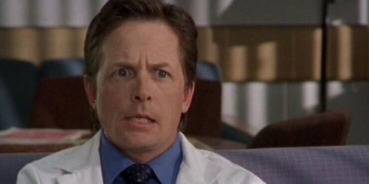 Michael J. Fox como el Dr. Kevin Casey, en Scrubs. (Web)