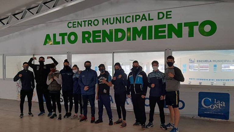 En la "burbuja" de Santa Teresita, después de 10 días de aislamiento en Buenos Aires. Ya con los guantes puestos.