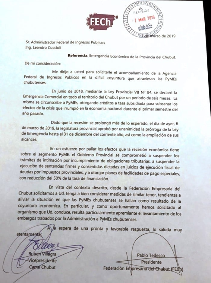 El documento presentado por ambas organizaciones.