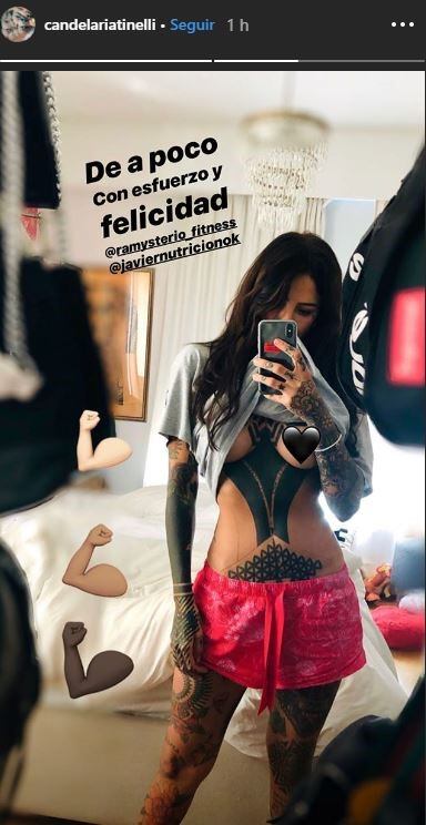 La nueva figura fit de Cande Tinelli. (Instagram)