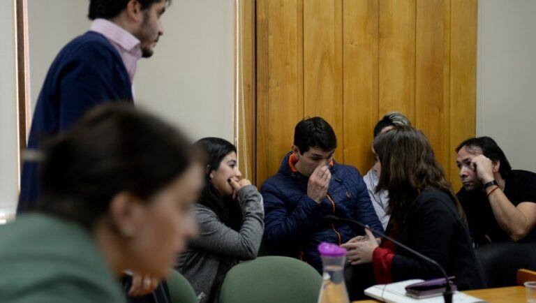 Parte de los 12 acusados en la causa por las licencias truchas. Foto: Alfredo Leiva