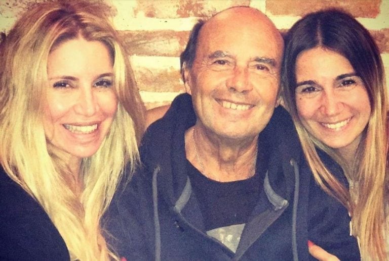 Florencia Peña junto a su papá y su hermana