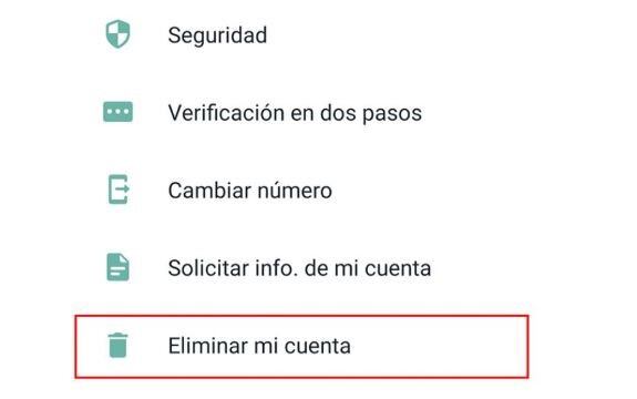 Como eliminar la cuenta de WhatsApp.