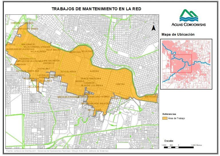 El mapa de los barrios afectados.