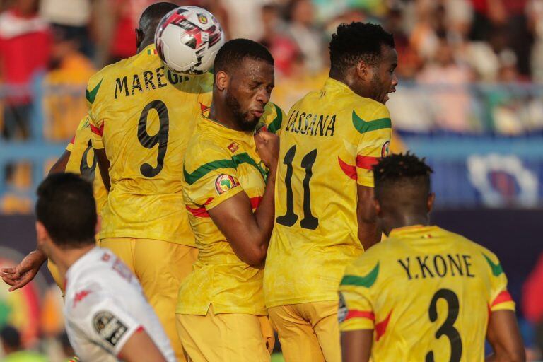 Jugadores de Mali durante el partido ante Tunez. Foto: DPA/Oliver Weiken.