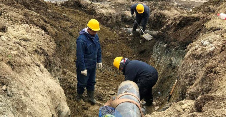 Trabajos en el acueducto.