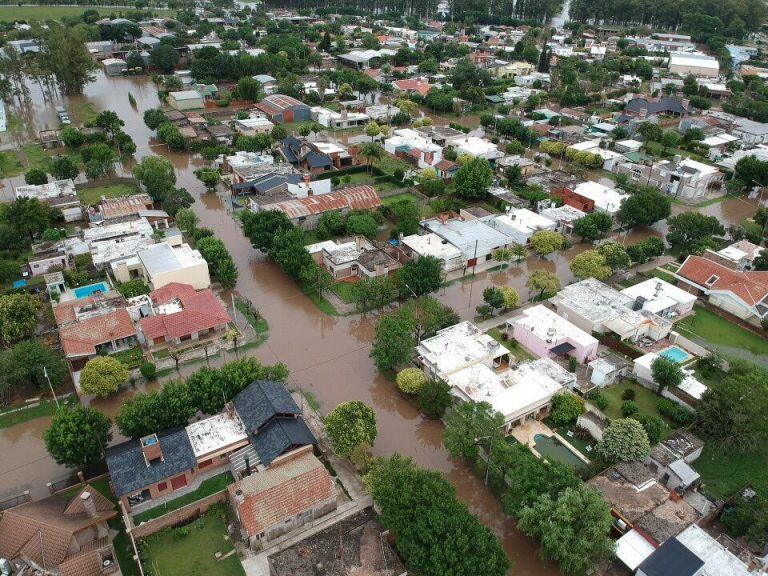 María Susana quedó bajo el agua con el temporal