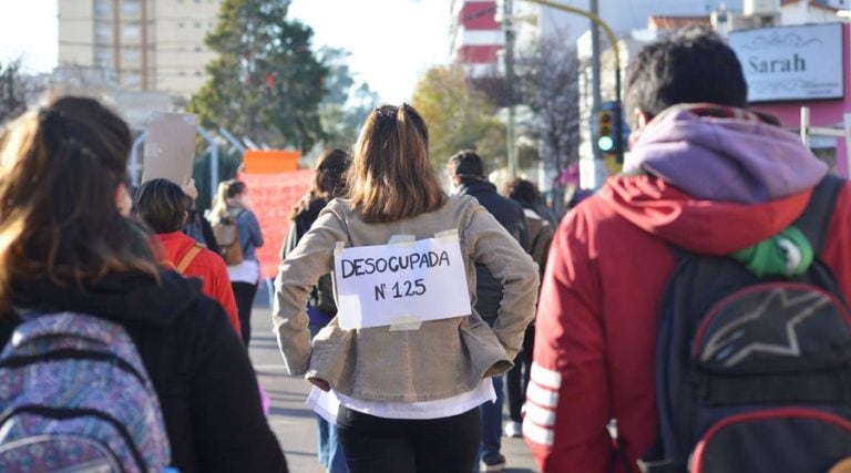 Reclamo docente (Vía Santa Rosa)