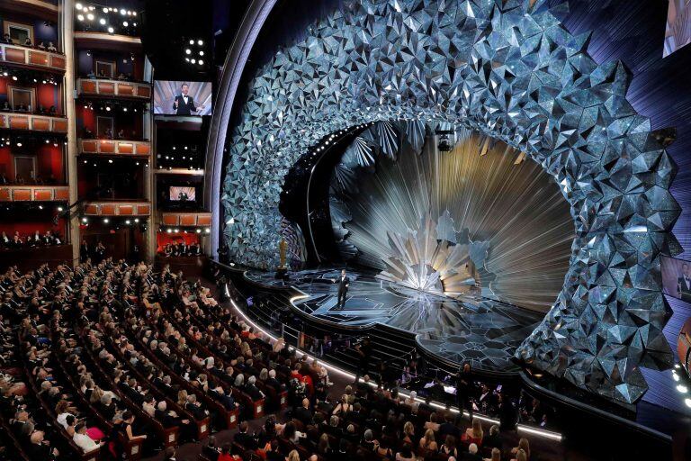 90th Academy Awards - Oscars Show – Hollywood, California, U.S., 04/03/2018 – Host Jimmy Kimmel opens the show. REUTERS/Lucas Jackson