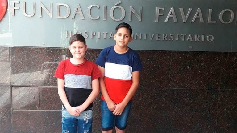 Hermanos de Benicio Gael en la Fundación Favaloro.