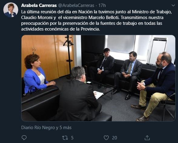 Carreras durante su visita a Buenos Aires (web).