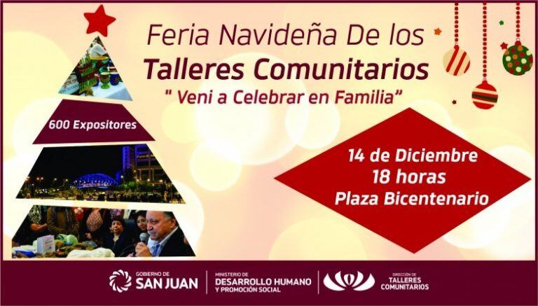 Se viene la Feria de Talleres Comunitarios.