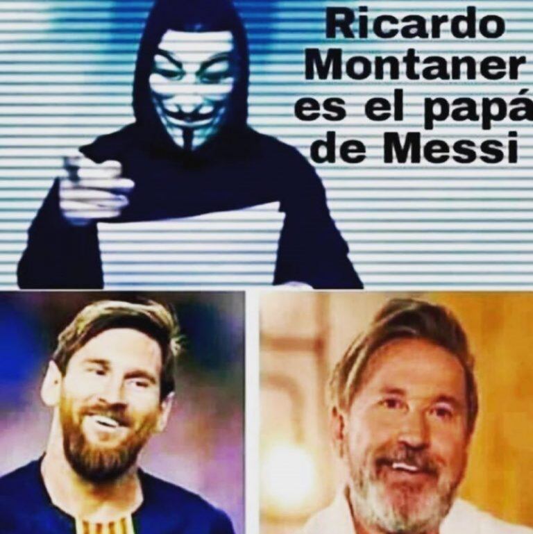 El meme que publicó el cantante sobre ser "el padre de Messi". (Instagram/@montaner)