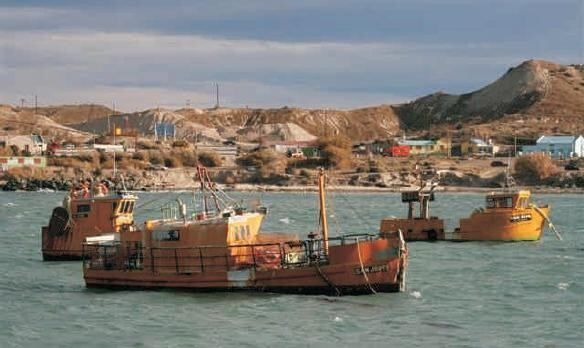 Costa de Caleta Córdova en Chubut.