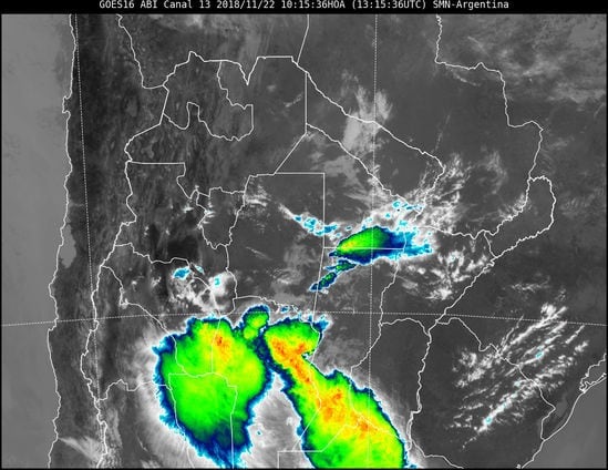 Área del alerta meteorológico