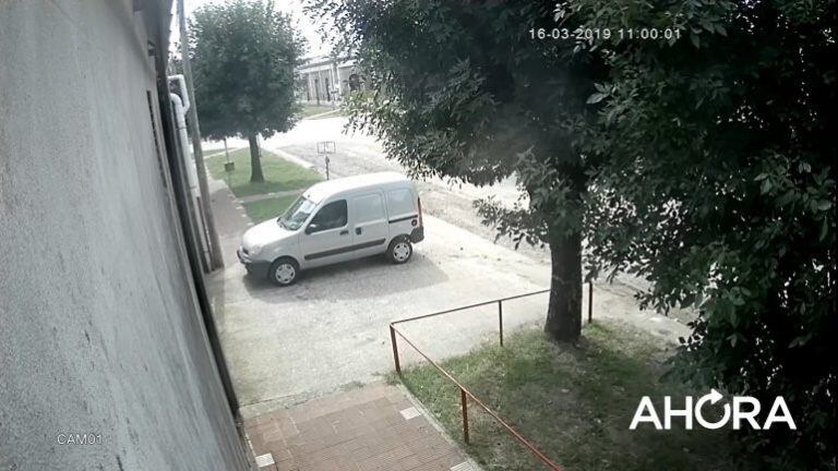 Este es la imágen que se registró en calle Paraná.