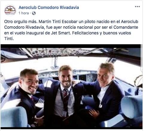 El Aeroclub no ocultó su orgullo.