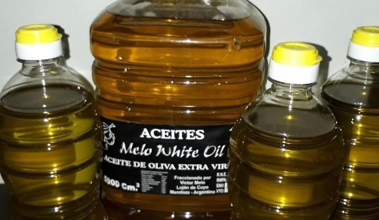 El aceite de oliva mendocino que está prohibida su venta.