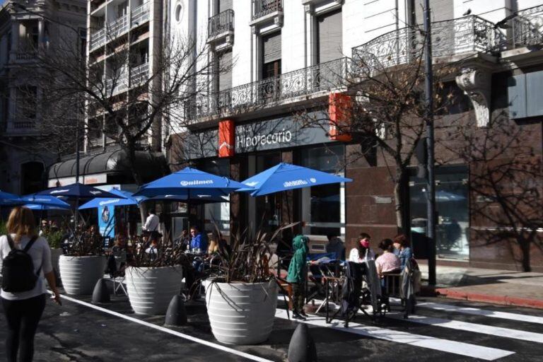 Así quedó la "gran manzana" en la zona de la plaza San Martín.