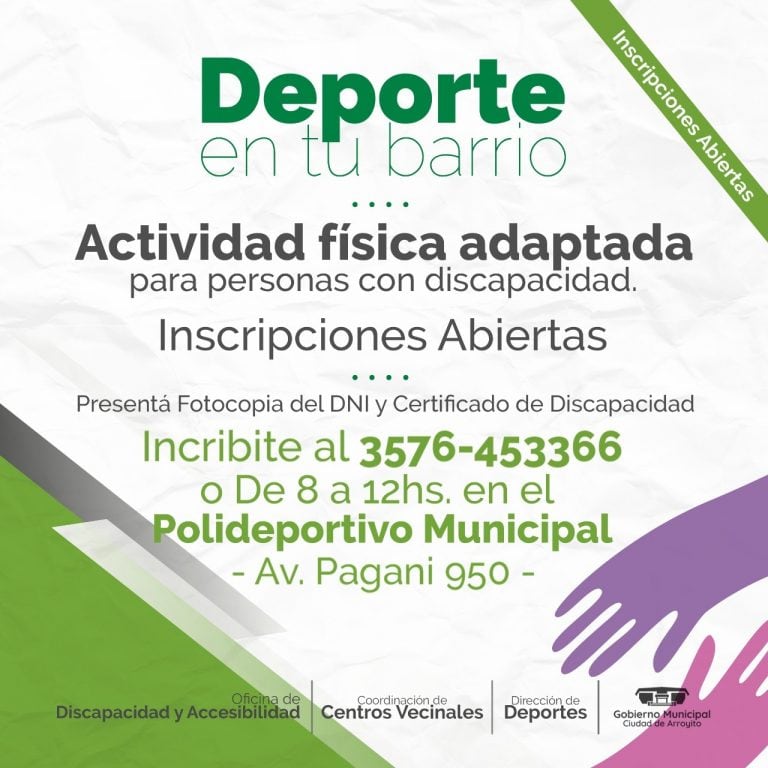 deportes adaptados en Arroyito