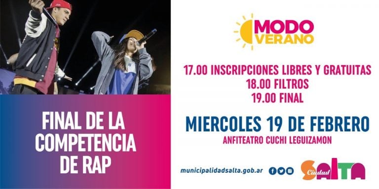 Final competencia de rap de Modo Verano (Municipalidad de Salta)