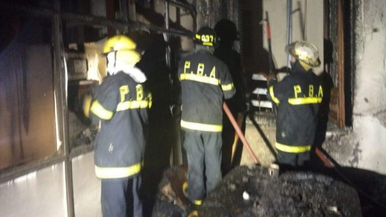 Incendio en el palacio municipal de Bahía