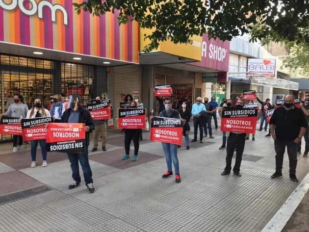 Comerciantes de Resistencia protestaron en la peatonal (Chaco Hoy)