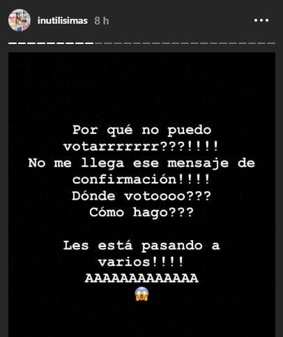 La novia del Pollo compartió su indignación en su cuenta de Instagram.