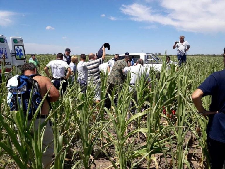 El copiloto fue asistido por los servicios de emergencia de Río Tercero.