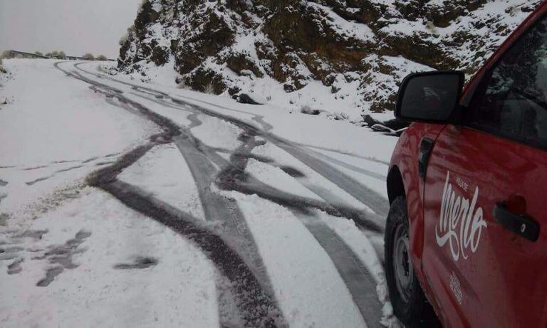 Así nevó en San Luis por segunda vez en el año.